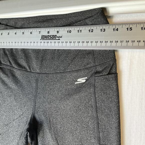 Skechers Women Activewear Pants Size S Gray Nylon Polyester Legging Yoga 27" - Picture 3 of 9